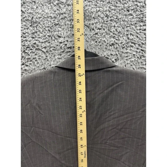 Escada Margaretha Ley Vintage Gray 90's Pinstripe Blazer Oversize L/XL‎